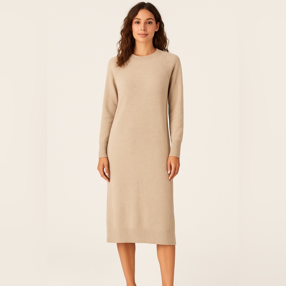 Joseph Beige Long Sleeve Dress